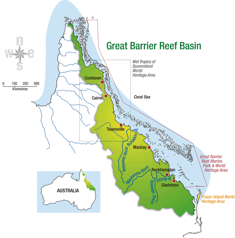 Boundaries of the Great Barrier Reef Basin